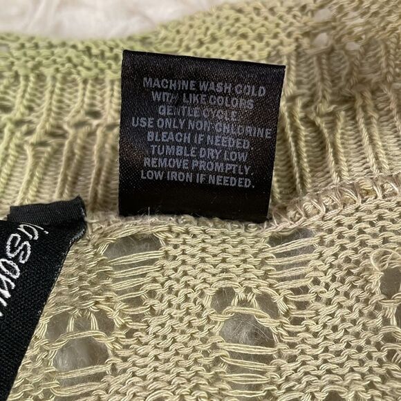 JASON MAXWELL Ladies Tan Open Knit Short Sleeve Cardigan Sweater, XL - Picture 6 of 6